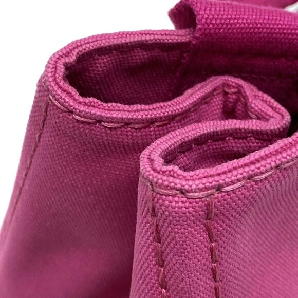 Auth PRADA Canapa Pink Canvas Tote Bag - Picture 12 of 16